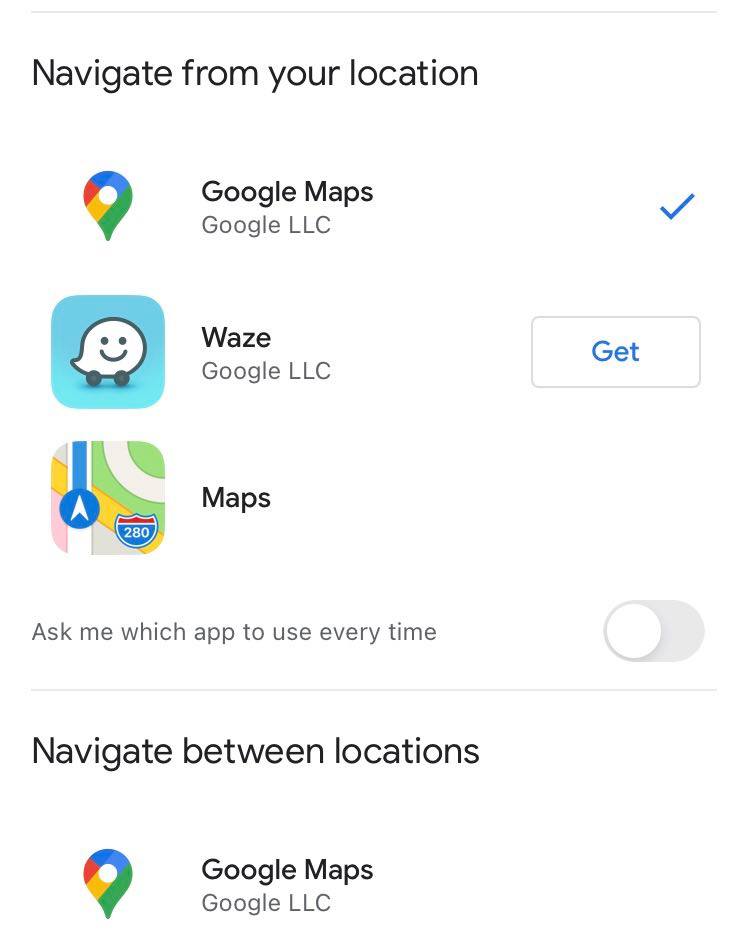 google maps predeterminado iphone ios 16