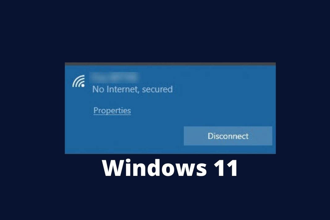 windows 11 no internet secured error