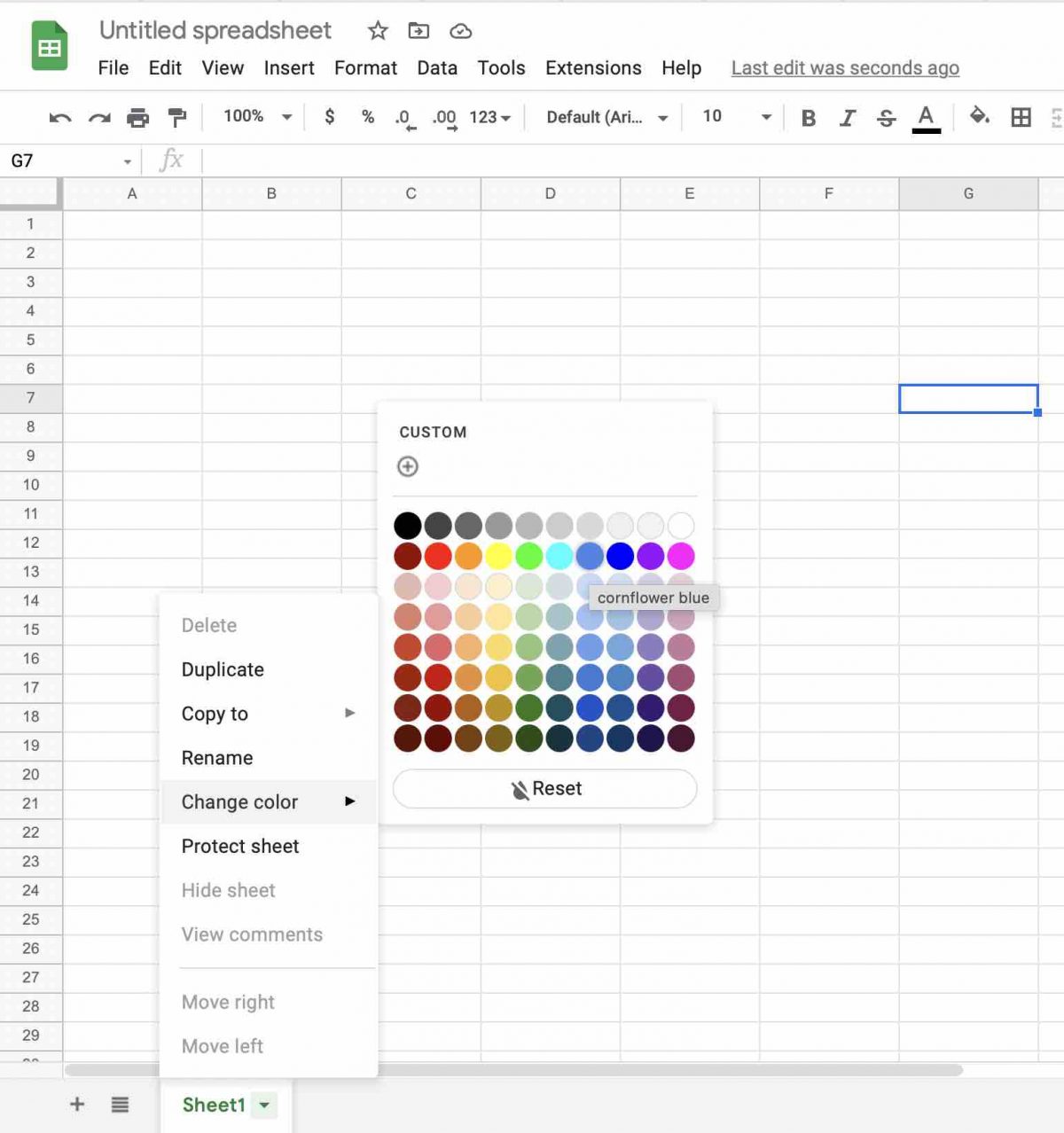 How To Change Tab Color On Google Sheets