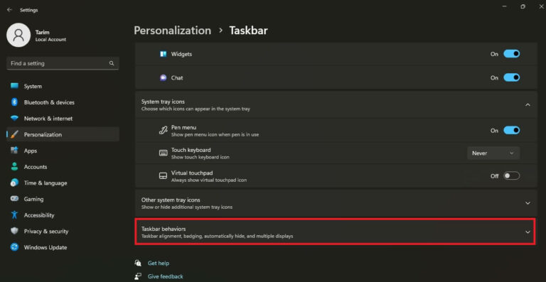 How To Turn On Or Off Tablet-Optimized Taskbar In Windows 11 - Hawkdive.com