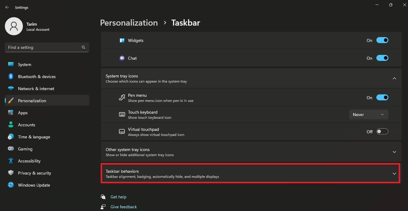 How To Turn On Or Off Tablet-Optimized Taskbar In Windows 11 - Hawkdive.com