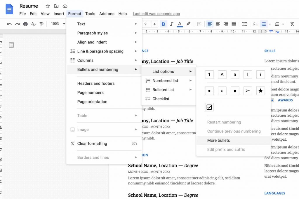 How To Customize Bullet Points In Google Docs Hawkdive