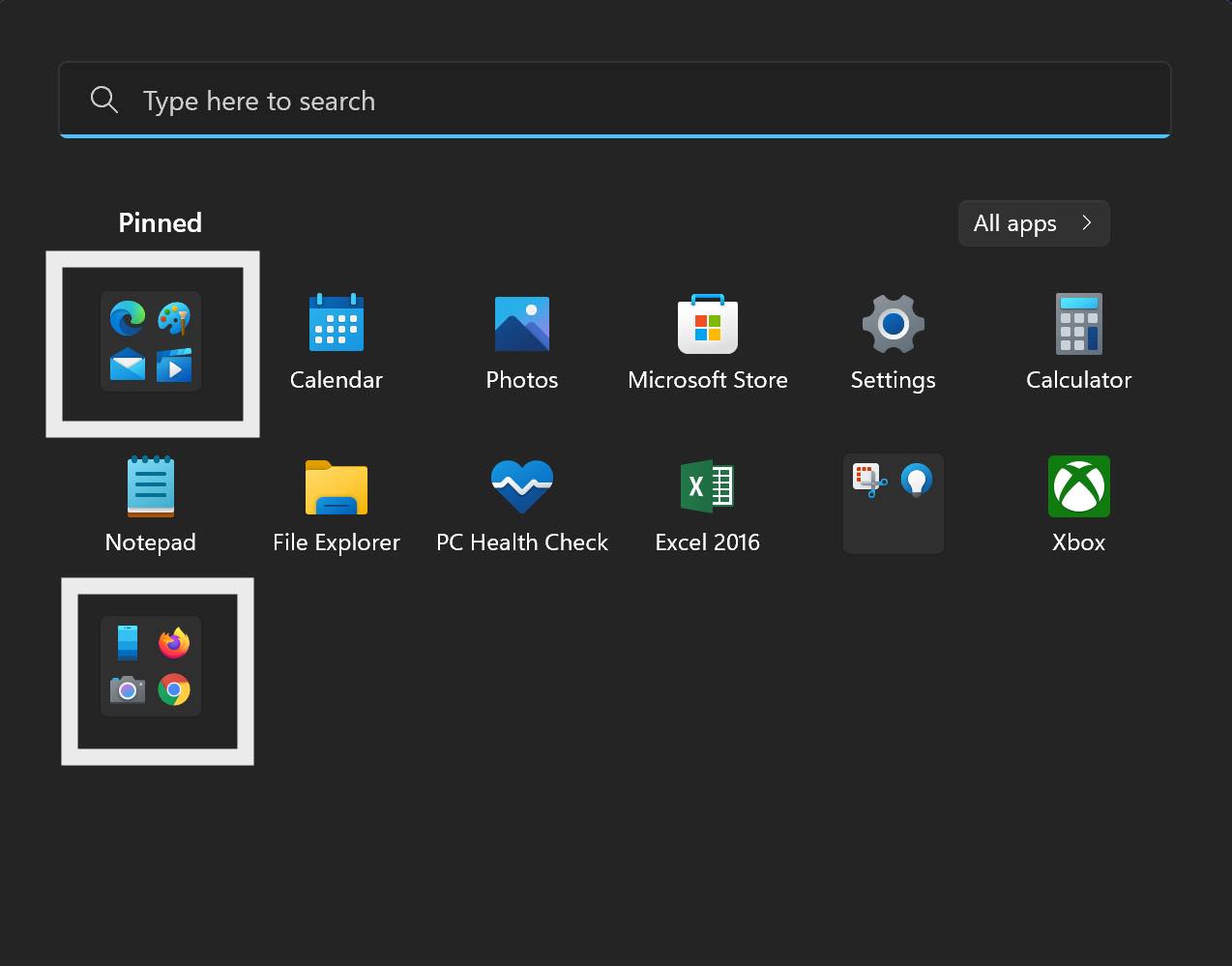 How To Group Pinned Apps Into Folders On Start Menu In Windows 11 ...