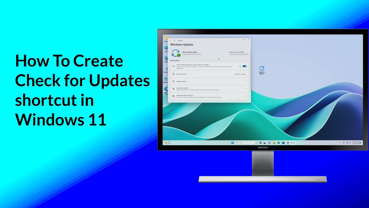 How To Create Check For Updates shortcut In Windows 11 - Hawkdive.com