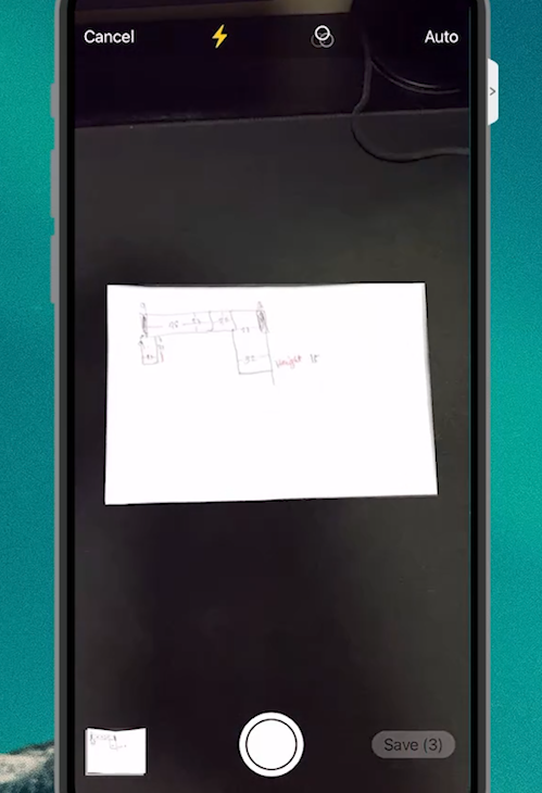 Escaneo de documentos en iPhone usando Notes