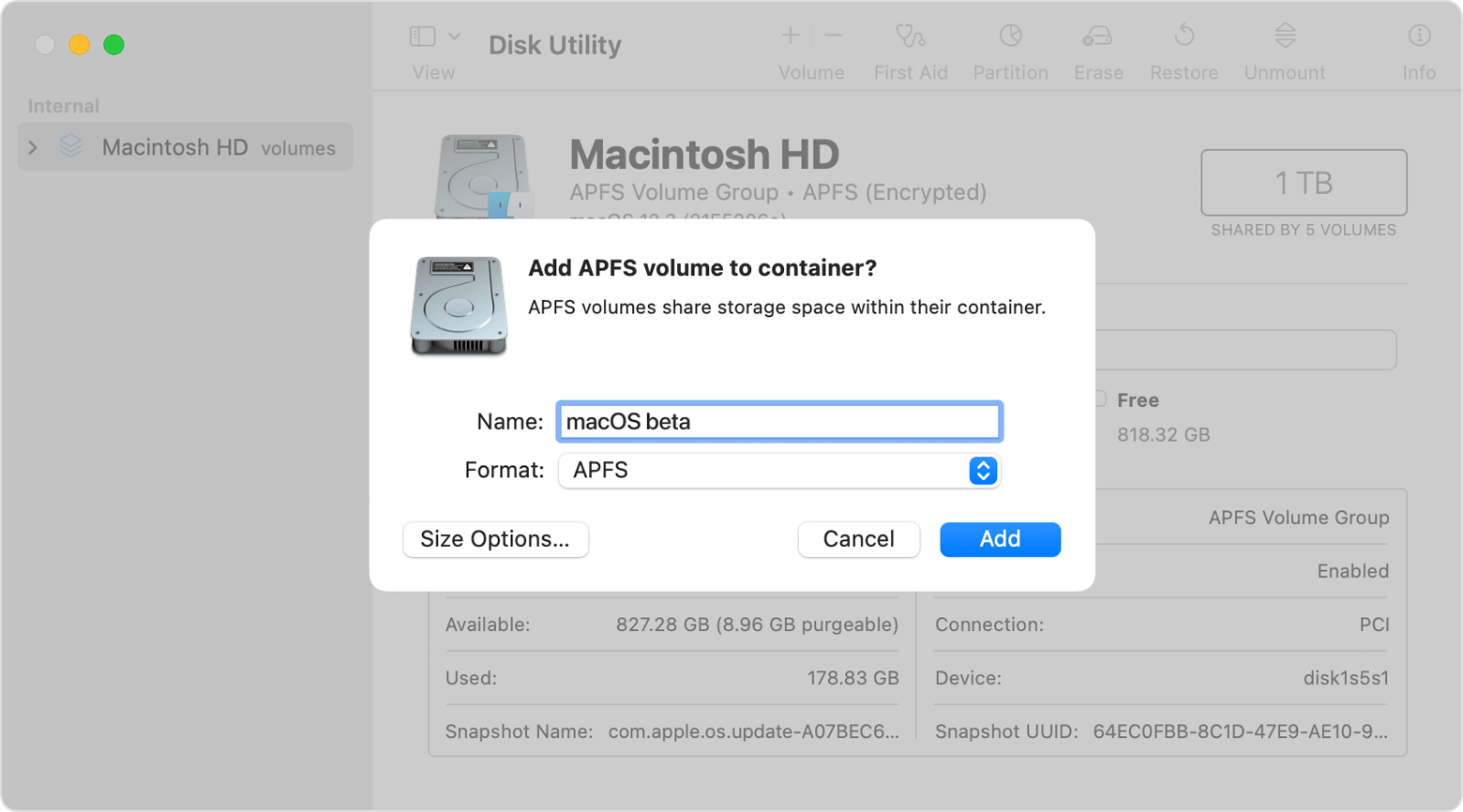 macintosh hd apfs