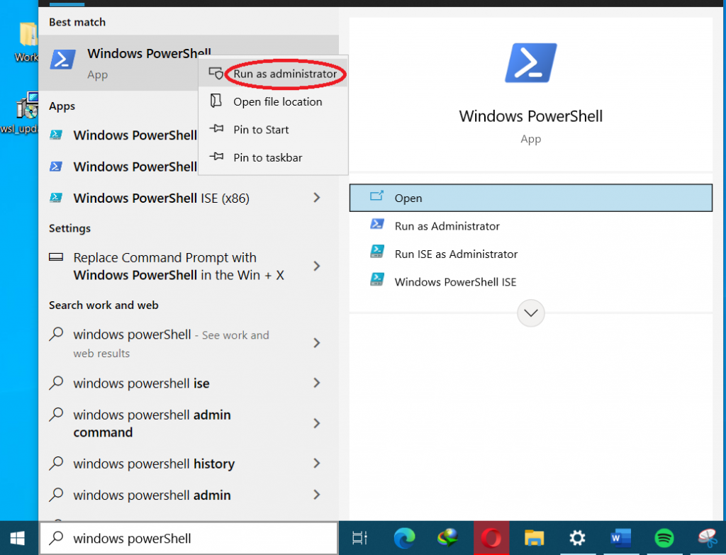 enable wsl 2 windows 10 powershell