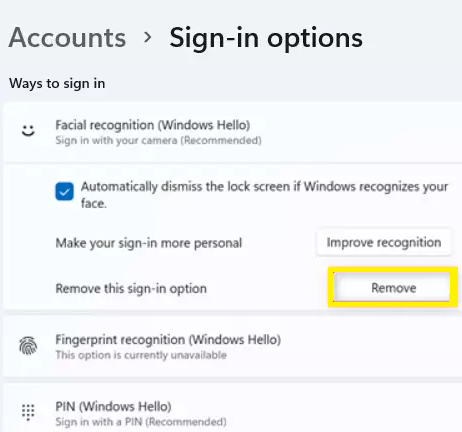 How To Disable Facial Recognition Sign-in In Windows 11 - Hawkdive.com